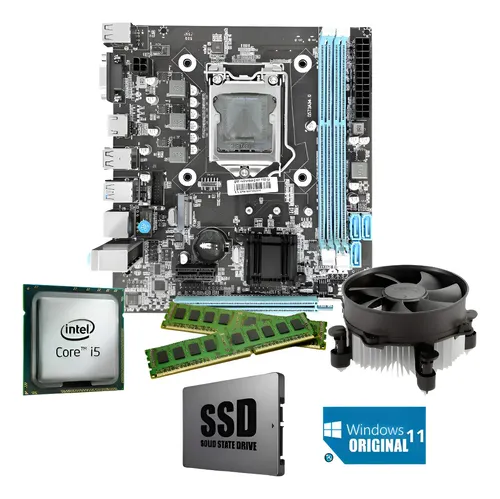 Kit Upgrade I5 3470 + H61 + 16gb + Ssd 480gb + Windows 11 Preto