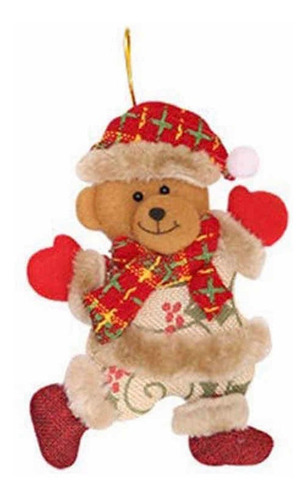 1 Urso Natalino Boneco Enfeite De Árvore / Decoração  Natal 