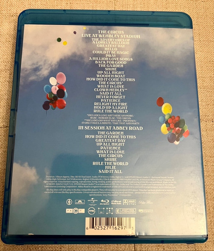 Blu Ray Take That Importado The Circus Live Usado Raro (Usado)
