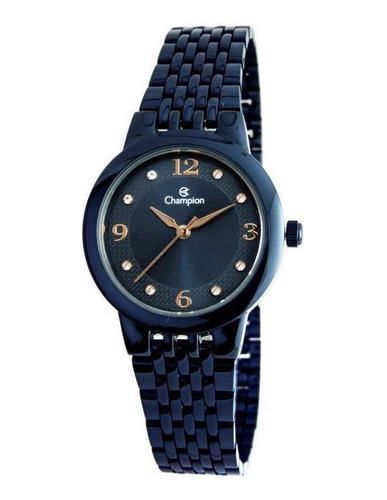 Relógio Feminino Champion Fashion Aço Azul Ch24857a