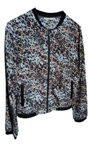 Campera Finita Animal Print Marca Nre De Mujer