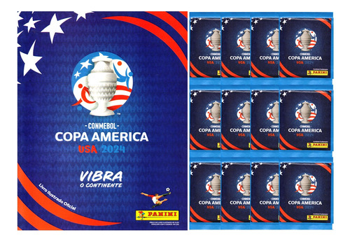 Kit 1 Álbum Copa América Usa 2024 + 100 Figurinhas (20 Env)