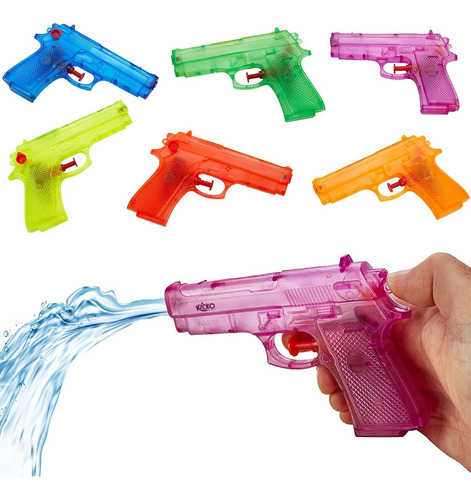 Juguete Pistola De Agua  Kicko -  (6 Piezas, Plástico, 6 Ptg