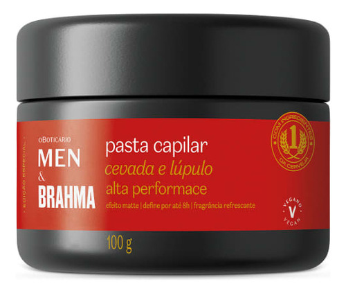 O Boticário Men E Brahma Pasta Capilar Pomada Modeladora