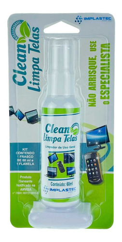 Limpa Telas Higienizador Com Flanela Lcd Led Smartphones