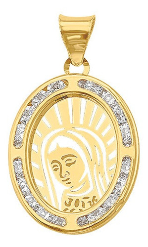 Medalla Guadalupe Oval Láser Oro 10k - 1732