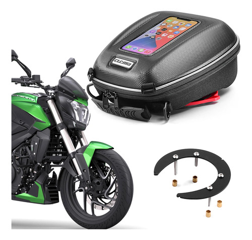 Soporte Y Bolso Tanque Bajaj Dominar 400 #02 Mk Motos