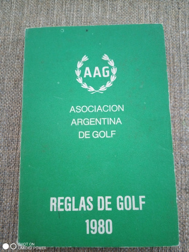 Reglas De Golf - Asociación Argentina De Golf- Reglas 1980 (Usado)