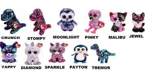 Beanie Boos Paetes Flippables Lantejoula 22cm Ty Dtc 5010