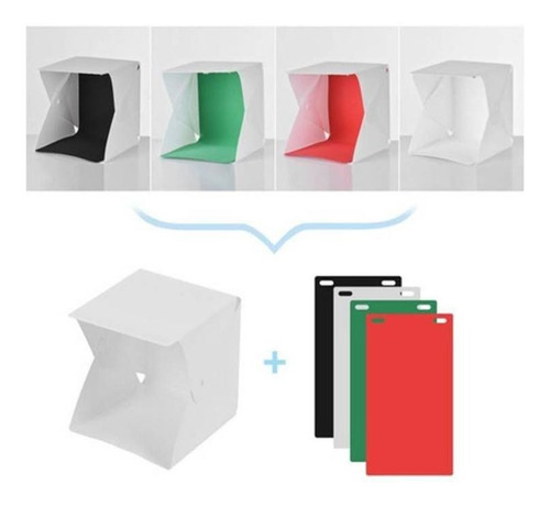 Mini Estudio Fotográfico Portátil, Caja Con Luz Para Fotos.