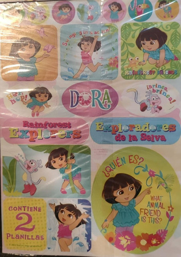 Lote 15 Stickers Y Calcomanias Dora La Exploradora Y Botas