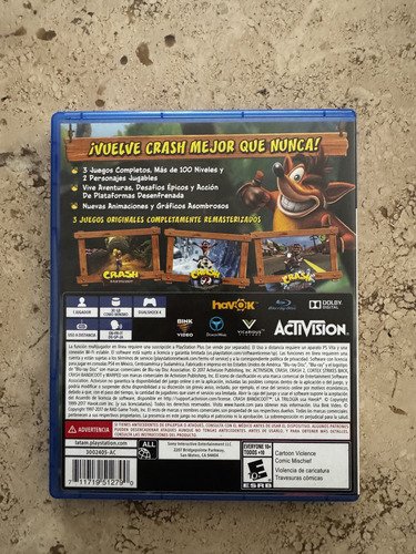 Crash Bandicoot N Sane Trilogy Ps4 Físico (Usado)