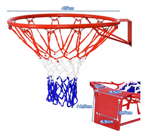 Aro Basquetbol Profesional 45 Cm Aros Basketball Aro Basket Malla Para Aro De Basketball Adkar