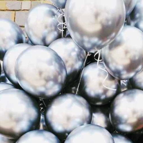 Globos Premium Plateados!! 12 Globos Chrome Grandes R12