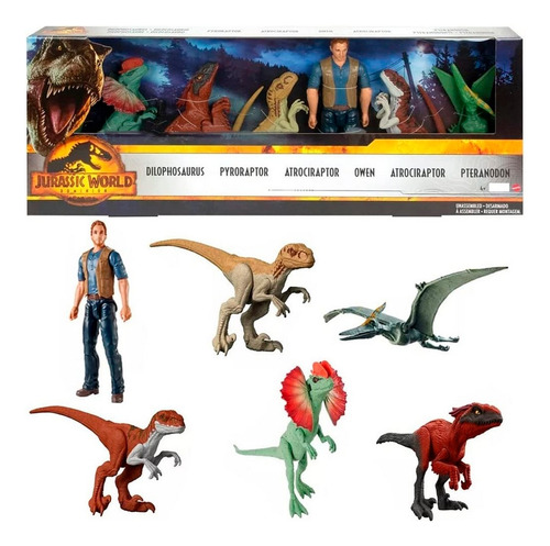 Jurassic World Dominion Pack Com 6 - 30cm Gyj26 - Mattel