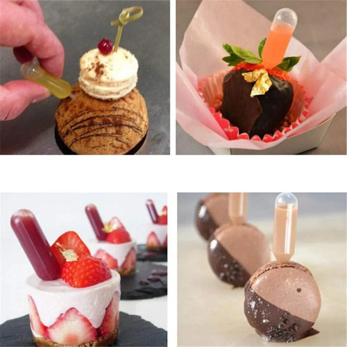 50 Pipetas 4 Ml Mesa De Dulces Catering Cupcake