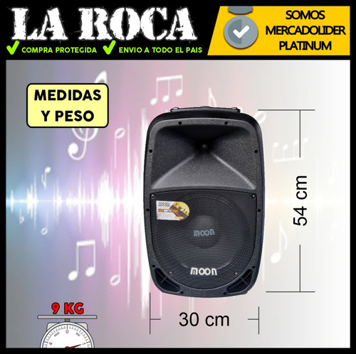 Imagen 6 de 10 de Parlante Potenciado Bafle 12 400w Bluetooth Usb Bateria 2mic