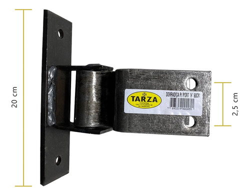 Dobradiça H 80mm Aço Forjado para Porteira Porta Portão TARZA 22 Unidades