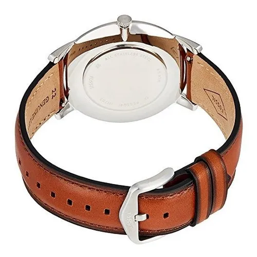 Reloj De Cuero Marrón Claro Con Tres Manecillas