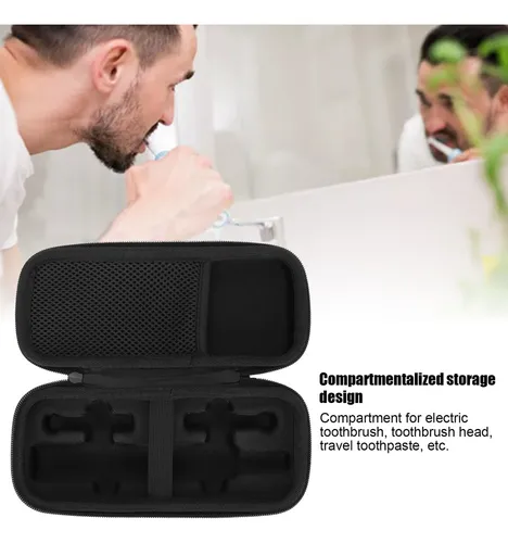 . Estuche De Nylon Negro For Cepillo De Dientes Oral B Pro
