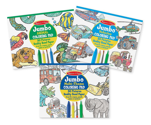 Melissa & Doug Jumbo Coloring Pad, Animales