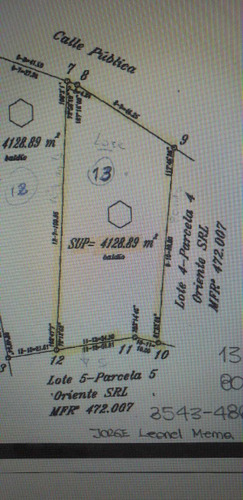 Imagen 3 de 3 de Terreno En Venta Corral De Barrancas Unquillo