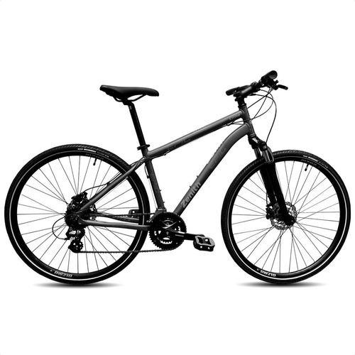 Bicicleta urbana Zenith Bicycles Cima 2021 Suspensión  2021 R28 L 16v frenos de disco hidráulico cambios Shimano Tourney y Shimano Altus color negro mate  