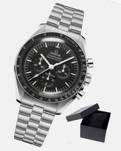 Relógio Omega Speedmaster Profissional Moonwatch Prova Dágua Prata Preto Preto (Recondicionado)