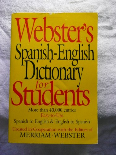 Libro Webster S Spanish-english Dictonary For Students De Me