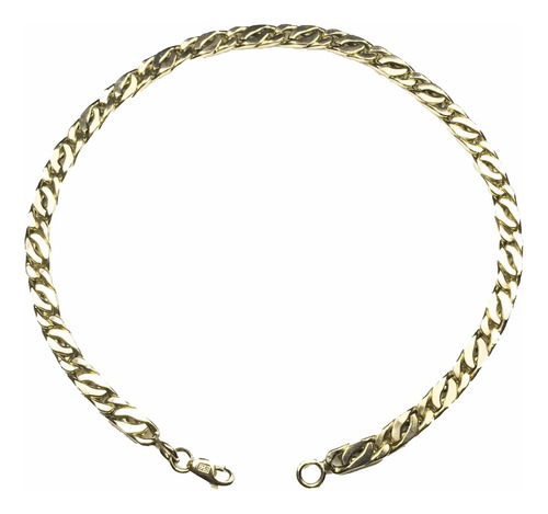 Pulsera Hombre Oro 18k Espiga 3.2 Grs 3 Mm 20cm Hilo 2 Nueva