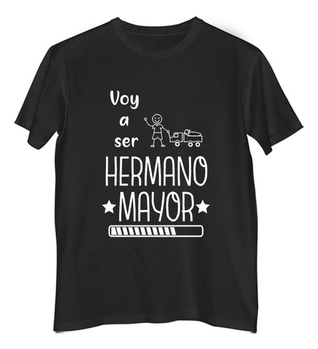 Remera Hombre Color Voy A Ser Hermano Mayor Brother Big Bro