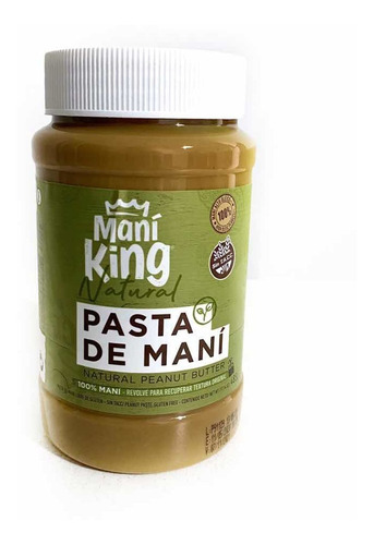 Pasta De Maní Natural 485 Gr - Libre De Gluten - Mani King