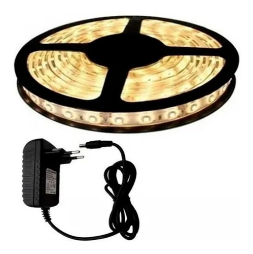 Fita Super Led 5050 Branco Quente/ Frio 300 Leds 5m + Fonte 