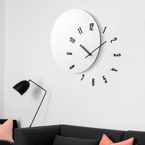 Reloj De Pared Digital Silencioso Barrido Hogar Negro