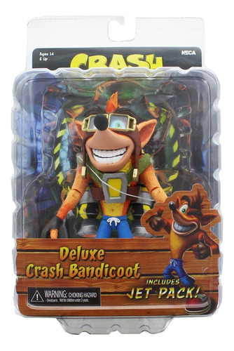 Figura De Accion Neca Crash Bandicoot: Crash Jet Pack