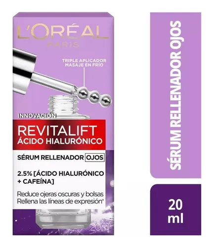 comprar Ácido Hialurónico Sérum de Ojos L'Oréal Paris Revitalift día noche 20mL