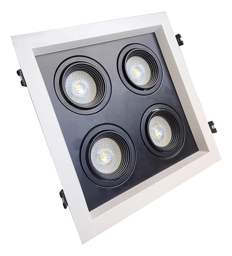 Luminaria Aplique De Embutir X4 + Lampara Gu10 I Nido