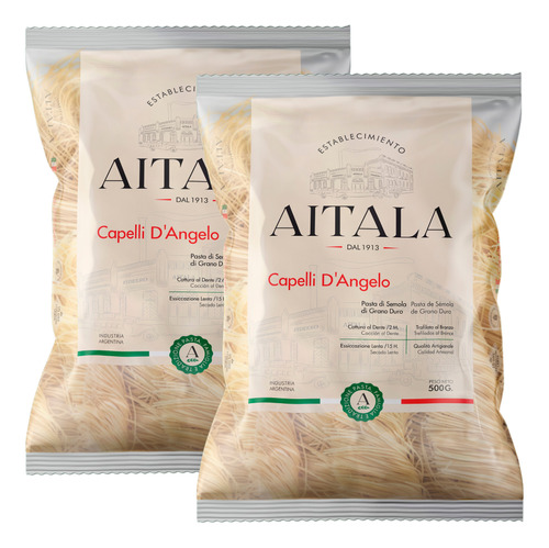 Fideos Capelli D'angelo Aitala 500 Gr. Pack X2