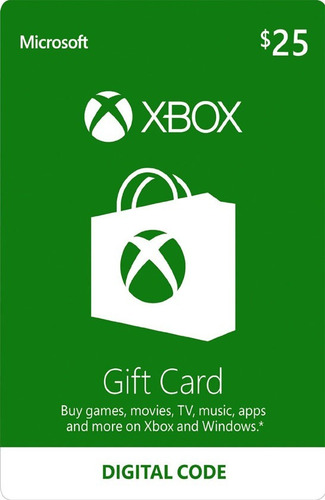 Xbox Live Gift Card $25 - Microsoft Points 25 Dolares Us !