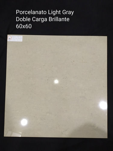 Porcelanato Light Gray Doble Carga Brillante 60x60