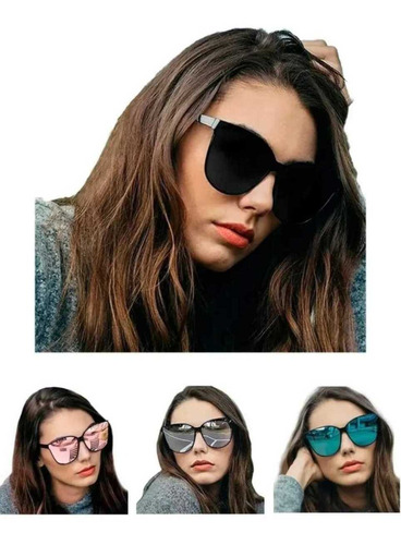 Gafas De Sol De Moda Marco Grande Ojo De Gato Para Mujer