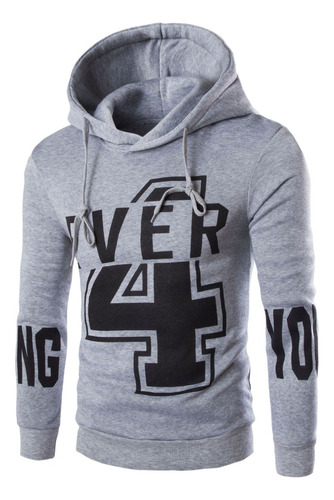 Sudadera Casual Con Estampado De 4 Letras Para Hombre Casual