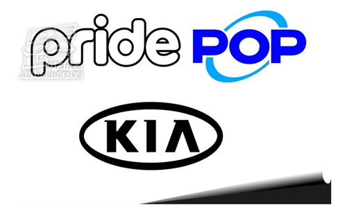 Calco Pride Pop + Logo Kia Portón Juego Kit