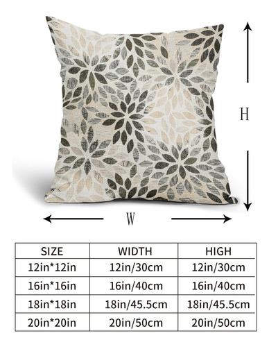 Fundas De Almohada De Dalia Marrón De 18x18 Pulgadas, ...