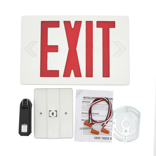 Imagen 4 de 5 de 2 Pack Rojo Led Salida De Emergencia Signo De Luz - Ul924 Ba
