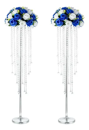 comprar Nuptio Plateado Crystal Floreros For Bodas, 2 Pieces Of