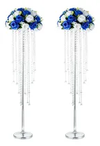 Comprar Nuptio Plateado Crystal Floreros For Bodas, 2 Pieces Of