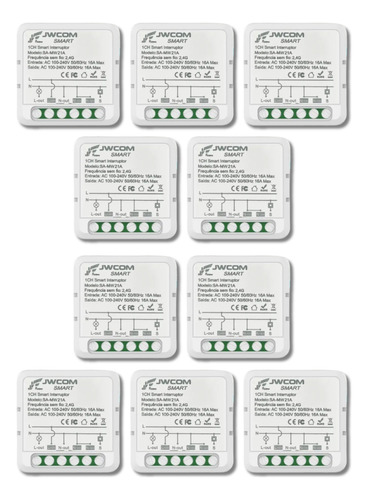 10 Relés Mini Inteligente Wi-fi 16a Tuya Smart Jwcom Atacado