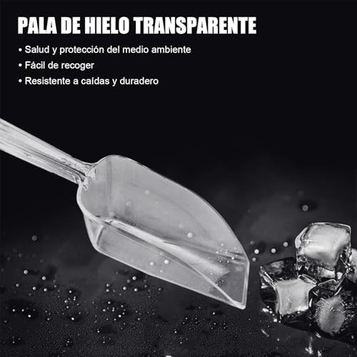 10 Pinzas De Plastico Transparente Para Servir Y 12 Cucharas