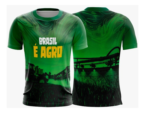 Camiseta Dryfit Agro Mundo Brasil Agronomia Agronegocio
